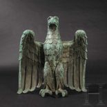 A German life-sized national eagle in bronze, 1930sHighly detailed eagle with outstretched wings. It