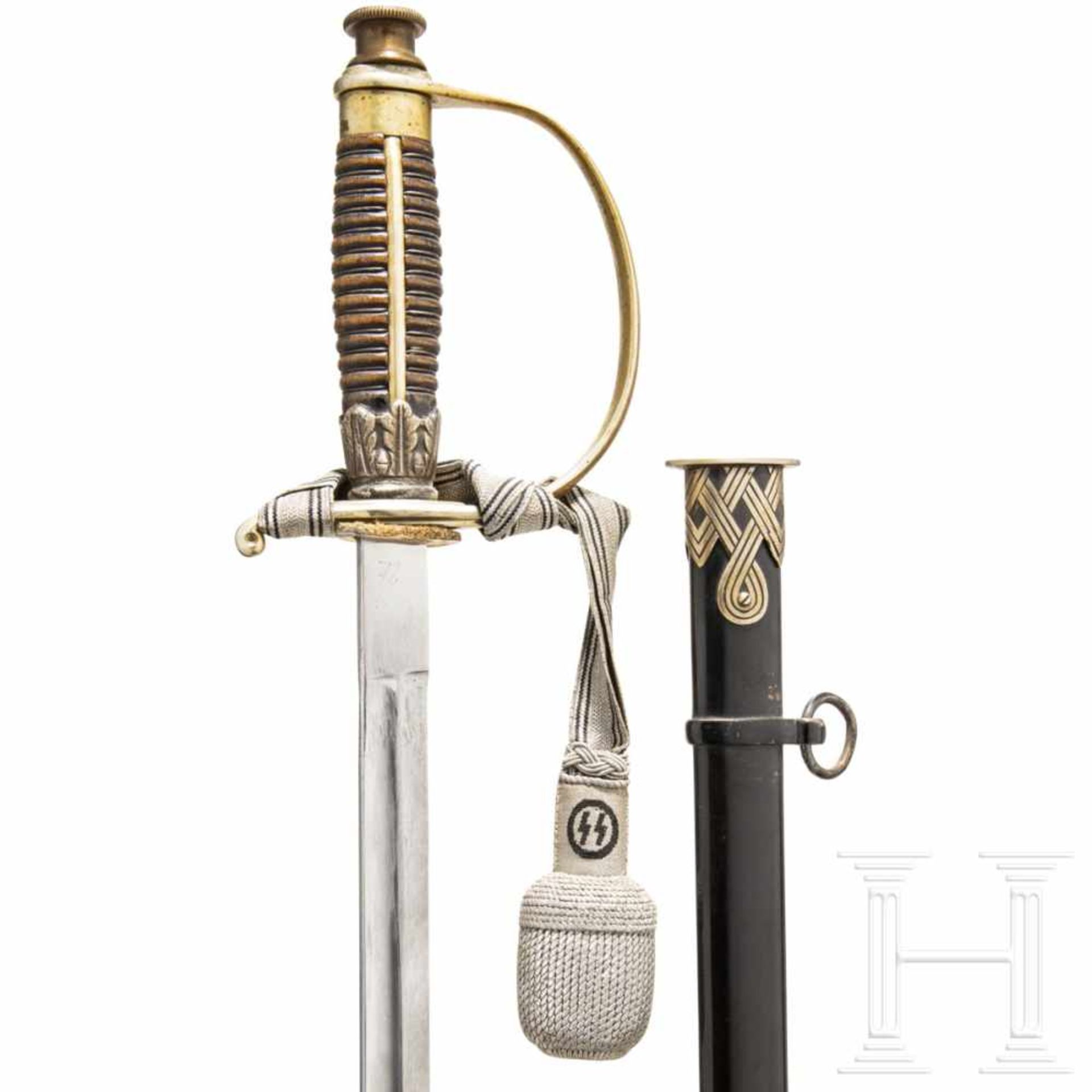 An SS officer's sword/dagger M 36Klinge ohne Herstellerbezeichnung, am Übergang zur Fehlschärfe - Bild 3 aus 4
