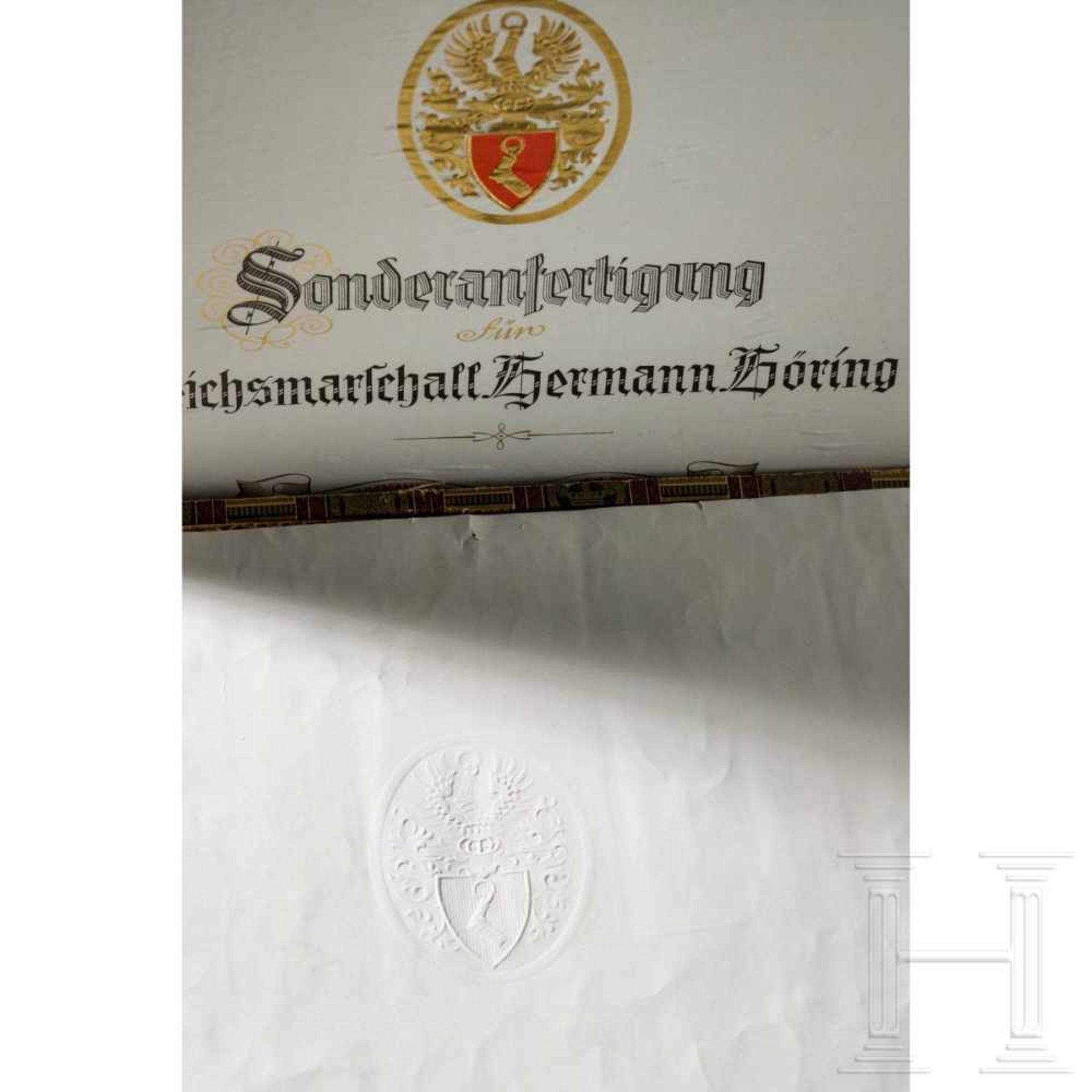 Zigarrenkiste aus der "Sonderanfertigung für Reichsmarschall Hermann Göring"Hölzerne Zigarrenkiste - Bild 3 aus 3