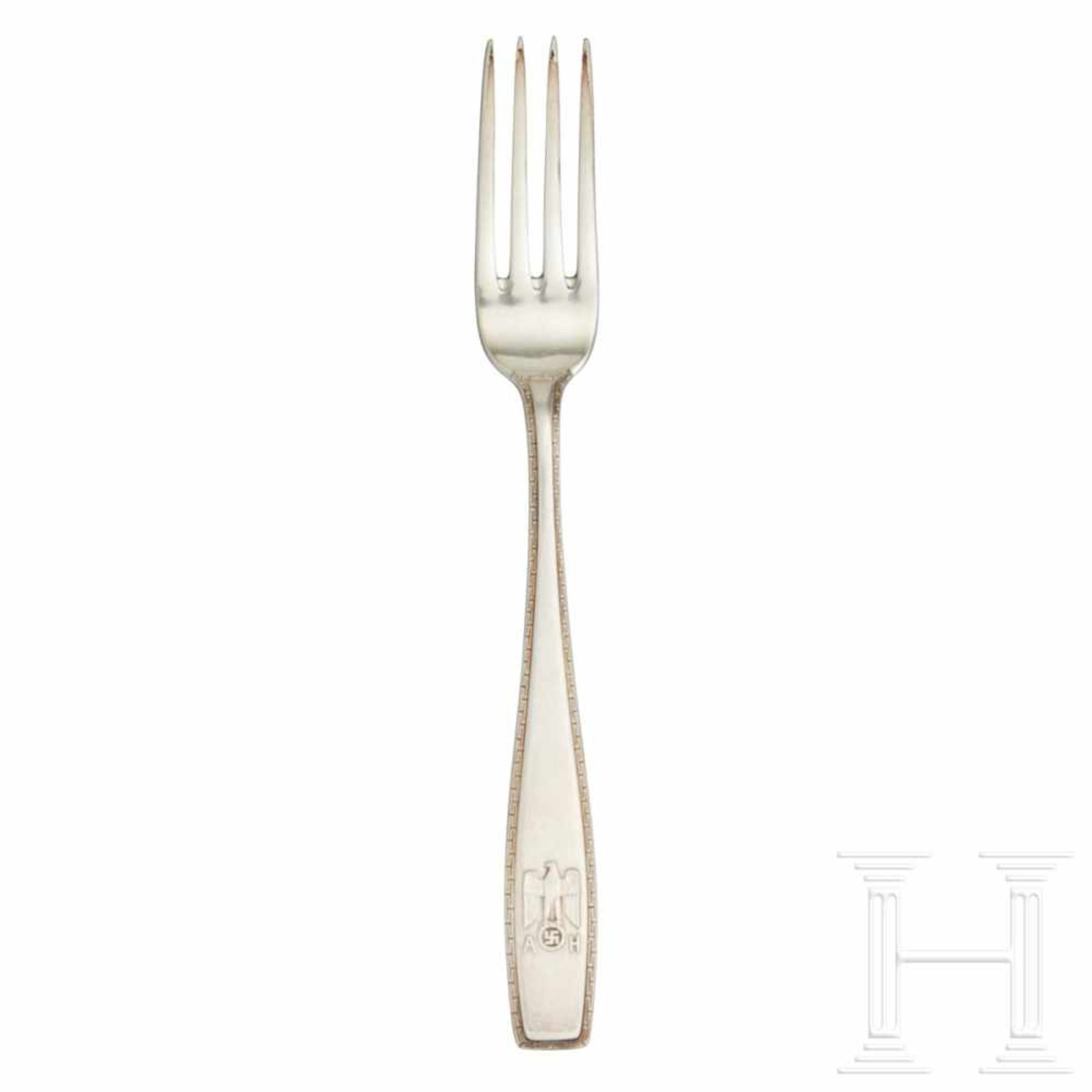 Adolf Hitler – a Lunch Fork from his Personal Silver ServiceSo called “formal pattern” with raised