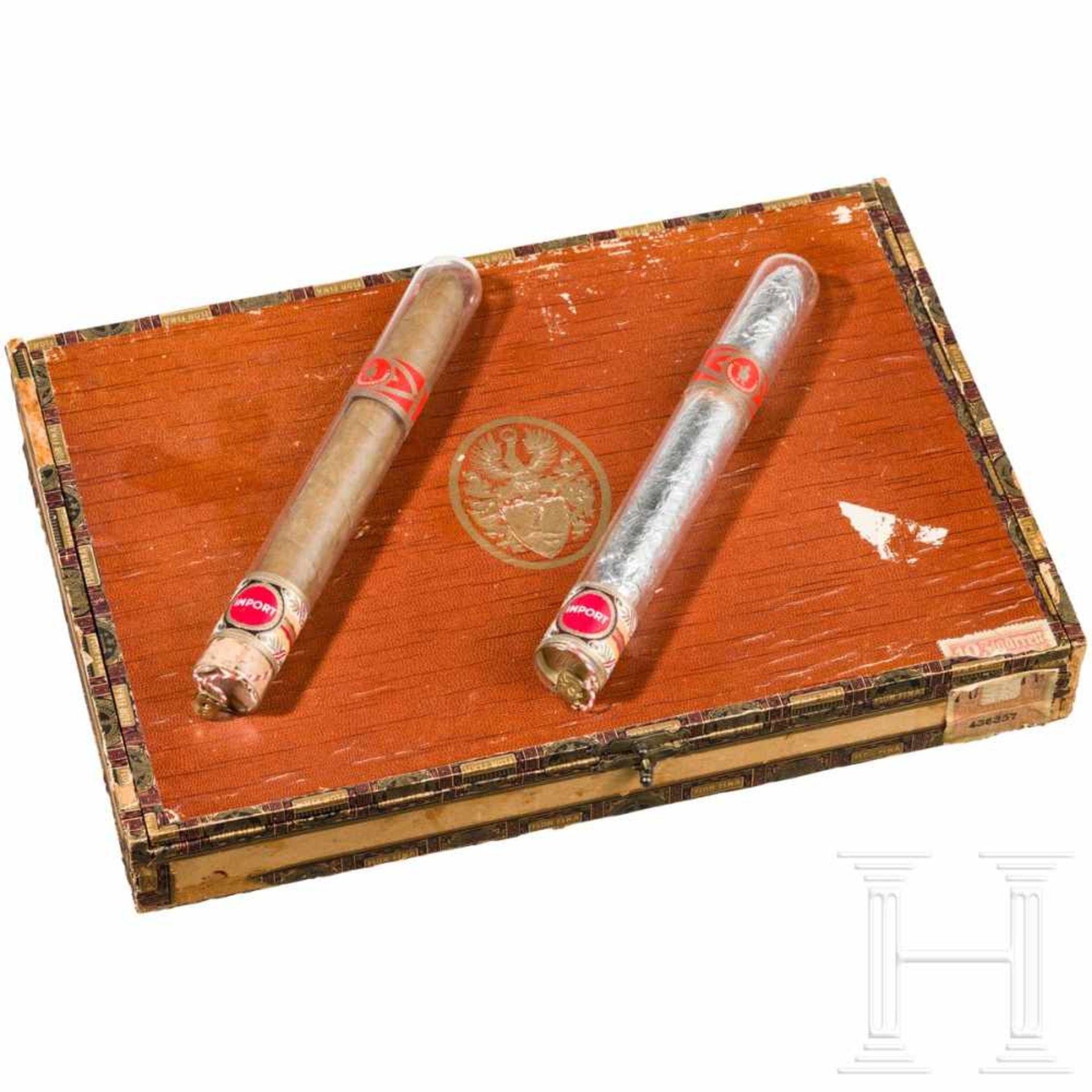 Zigarrenkiste aus der "Sonderanfertigung für Reichsmarschall Hermann Göring"Hölzerne Zigarrenkiste - Bild 2 aus 3