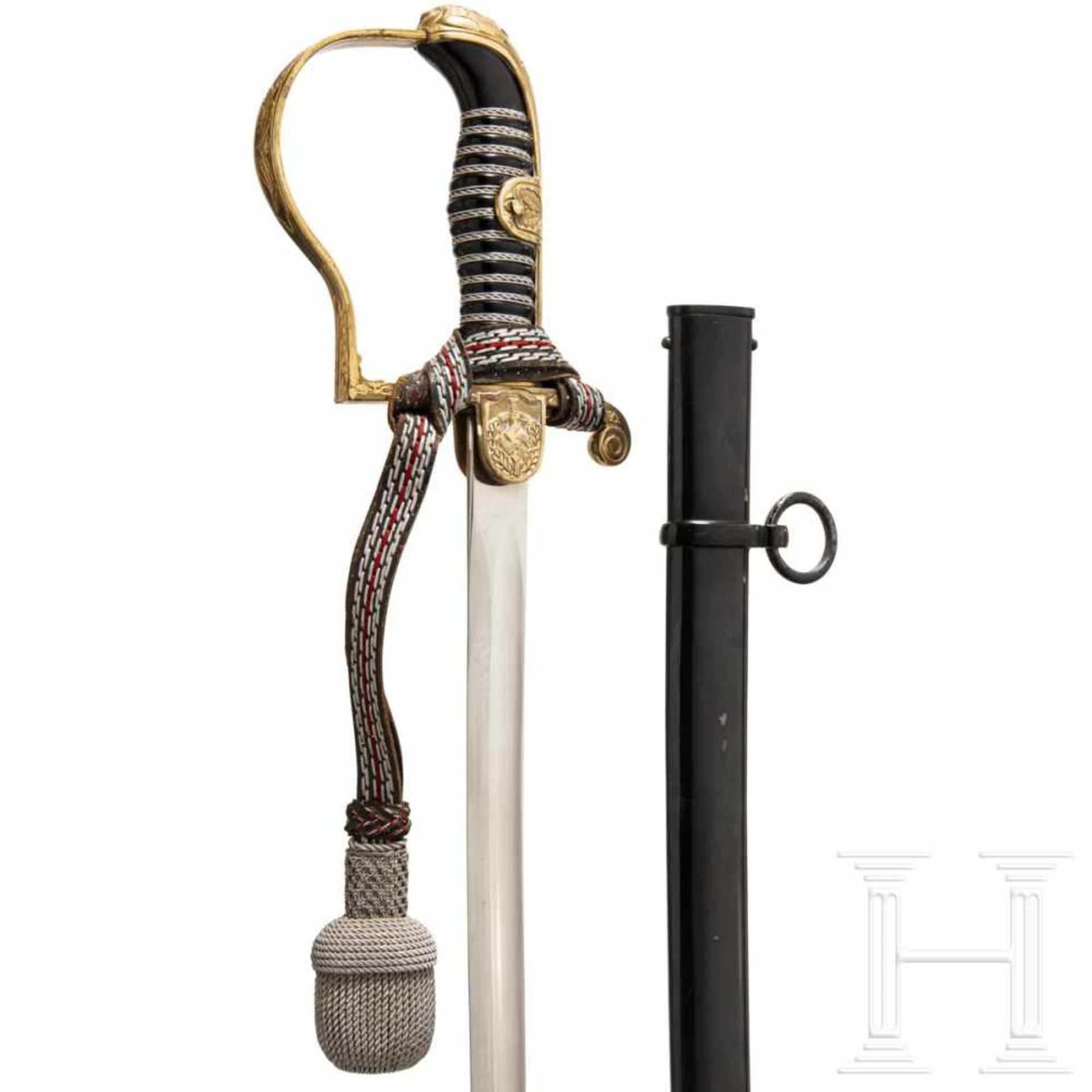 An army officers sword, model 1767 " Lützow" made by Eickhorn in SolingenVernickelte, beidseitig - Bild 3 aus 4