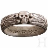 A Totenkopfring (Skull Ring) of the SS, 1934The Skull Ring custom made in the early version by the