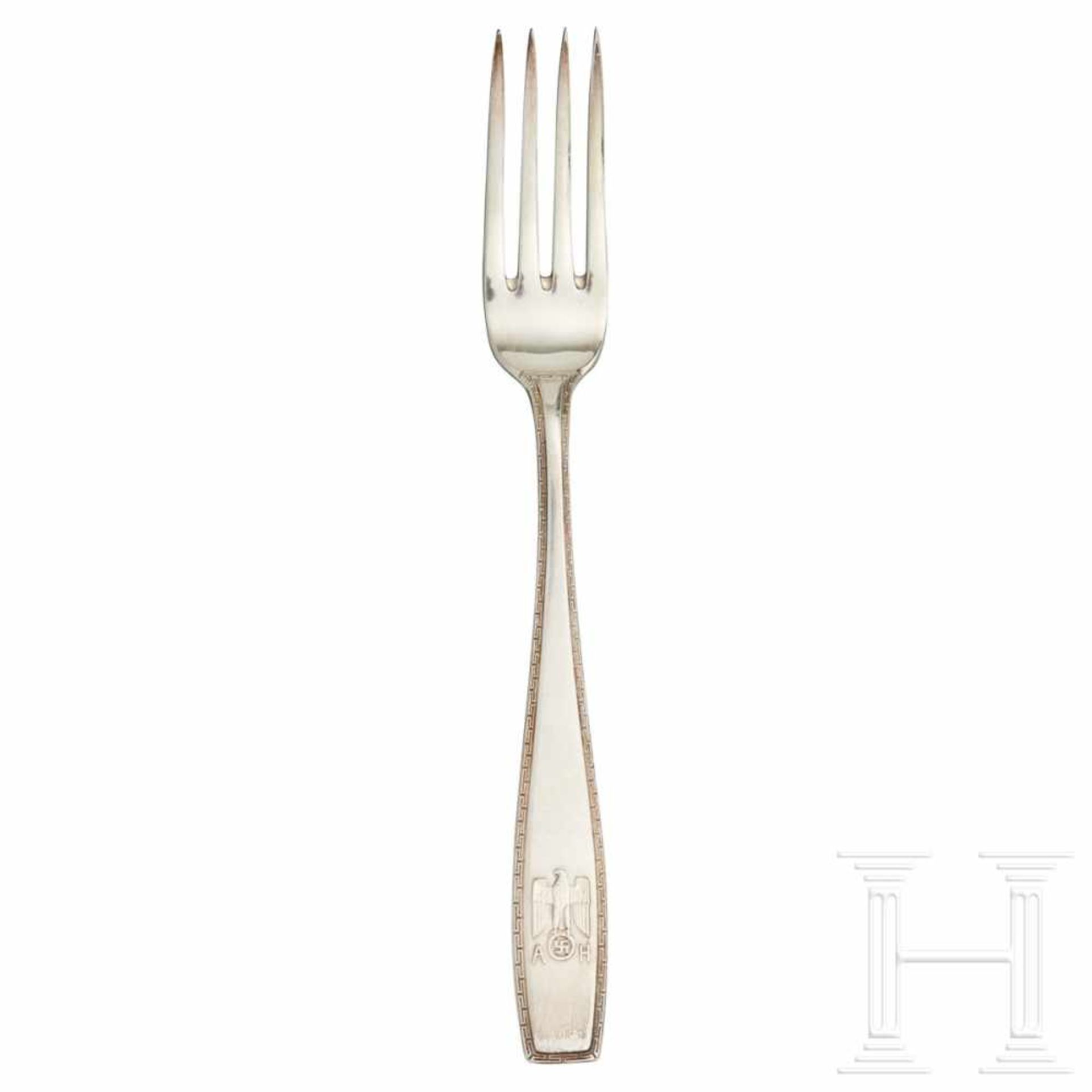 Adolf Hitler – a Lunch Fork from his Personal Silver ServiceSo called “formal pattern” with raised