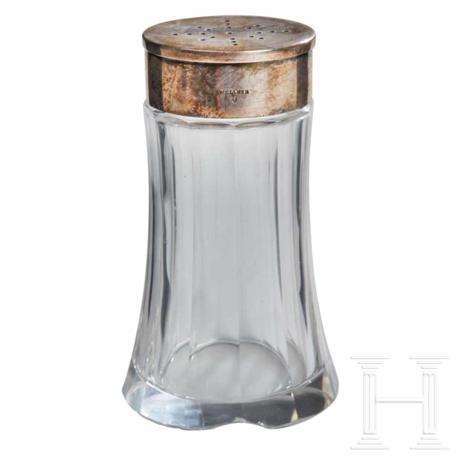 Adolf Hitler – a Sugar Shaker from his Personal Silver ServicePolished crystal glass with a silver - Bild 4 aus 6