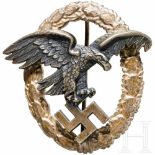 A observer badge made by Assmann Buntmetallausführung, der versilberte Kranz mit rs. vertikaler