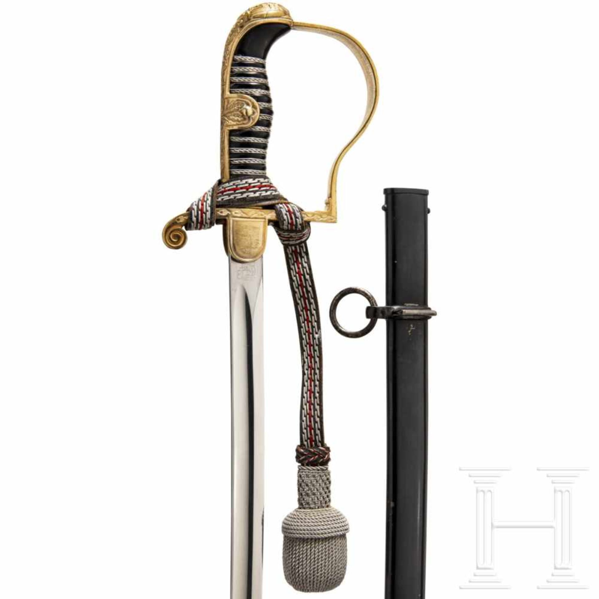 An army officers sword, model 1767 " Lützow" made by Eickhorn in SolingenVernickelte, beidseitig - Bild 4 aus 4