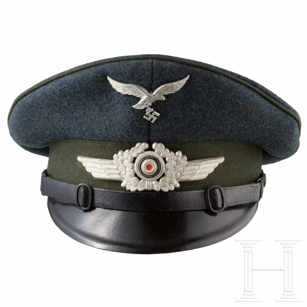 Schirmmütze für Forstbeamte der Luftwaffe im einfachen DienstLuftwaffenblauer Wollstoff ( - Image 4 of 6