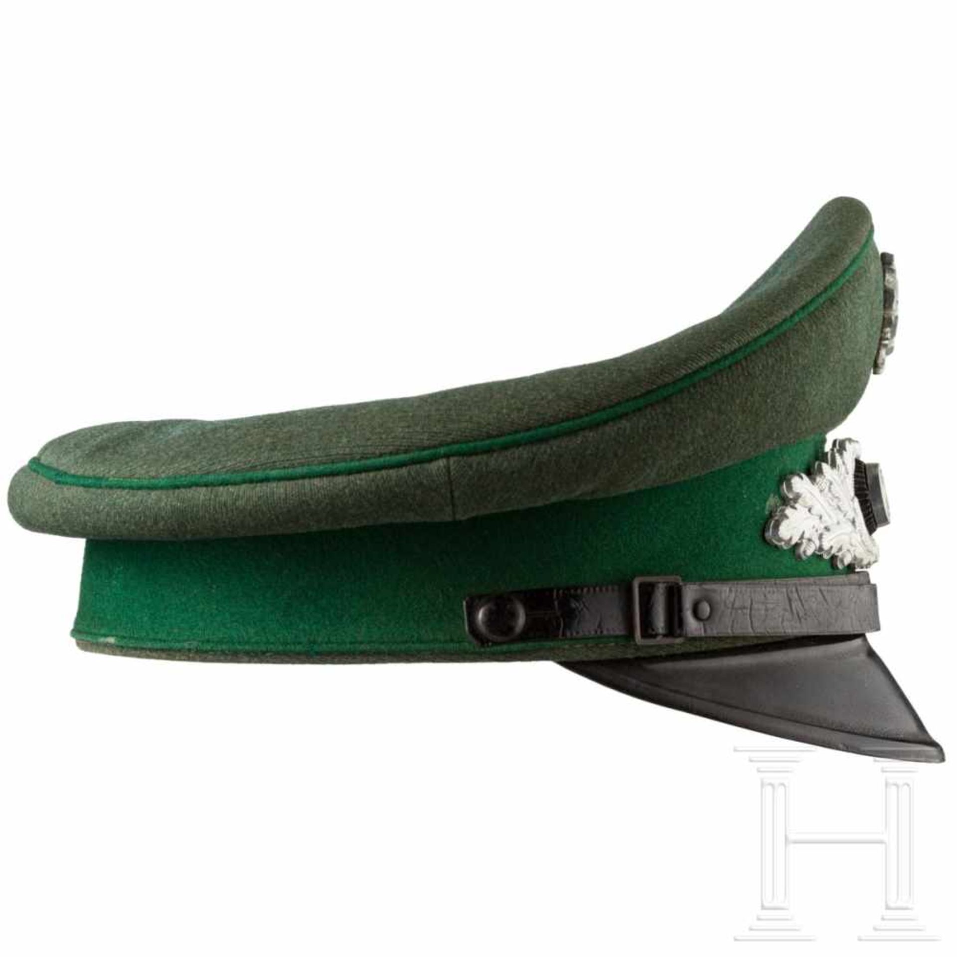 Schirmmütze für einfache Angehörige des PrivatforstdienstesTannengrüner Gabardine mit dunkelgrünem - Bild 2 aus 5