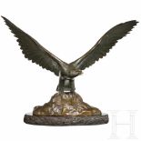 Prof. Otto Poertzel (1876 - 1963) - a large bronze eagleBronze, patiniert. Adler mit