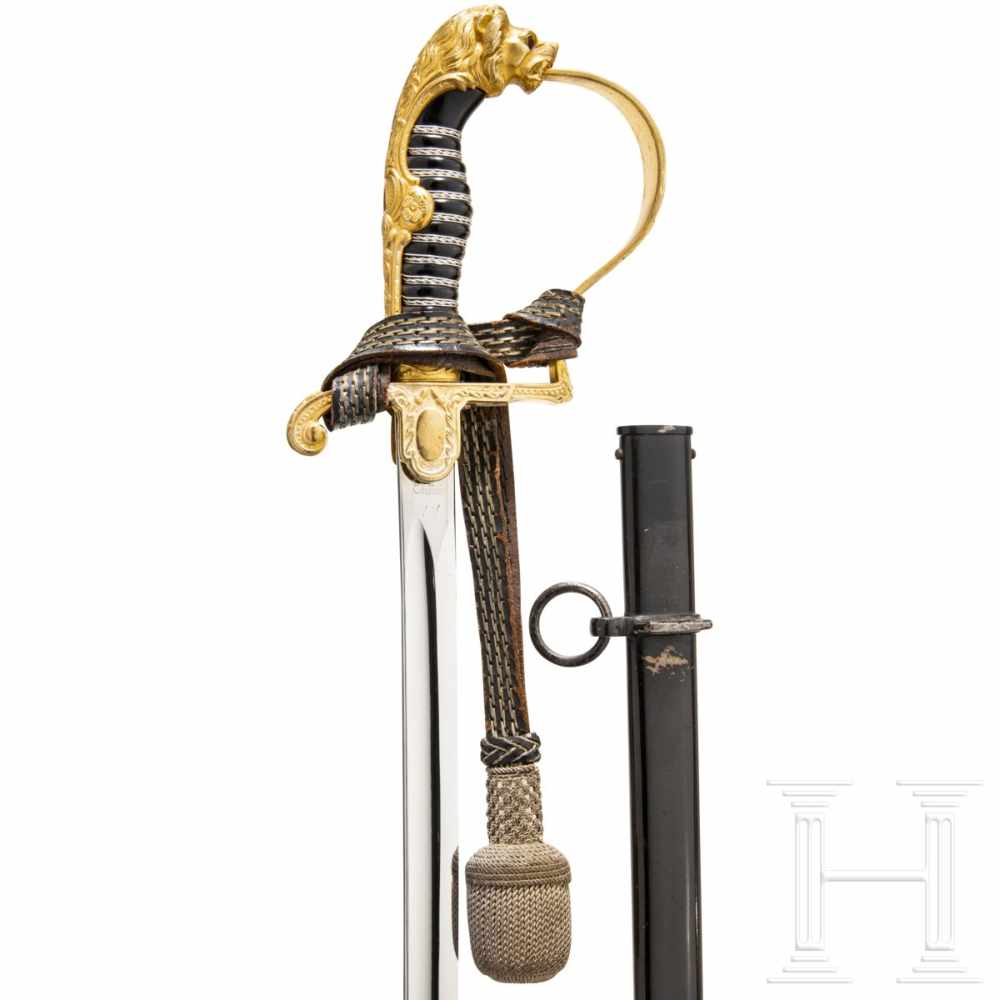 An army officer's lion head sword, model 1710 - "Blücher" made by Eickhorn in SolingenVernickelte, - Image 3 of 3