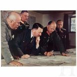 Walter Frentz (1907 - 2004) - Farbfoto aus dem Führerhauptquartier 1942Mussolini, Keitel, Hitler,