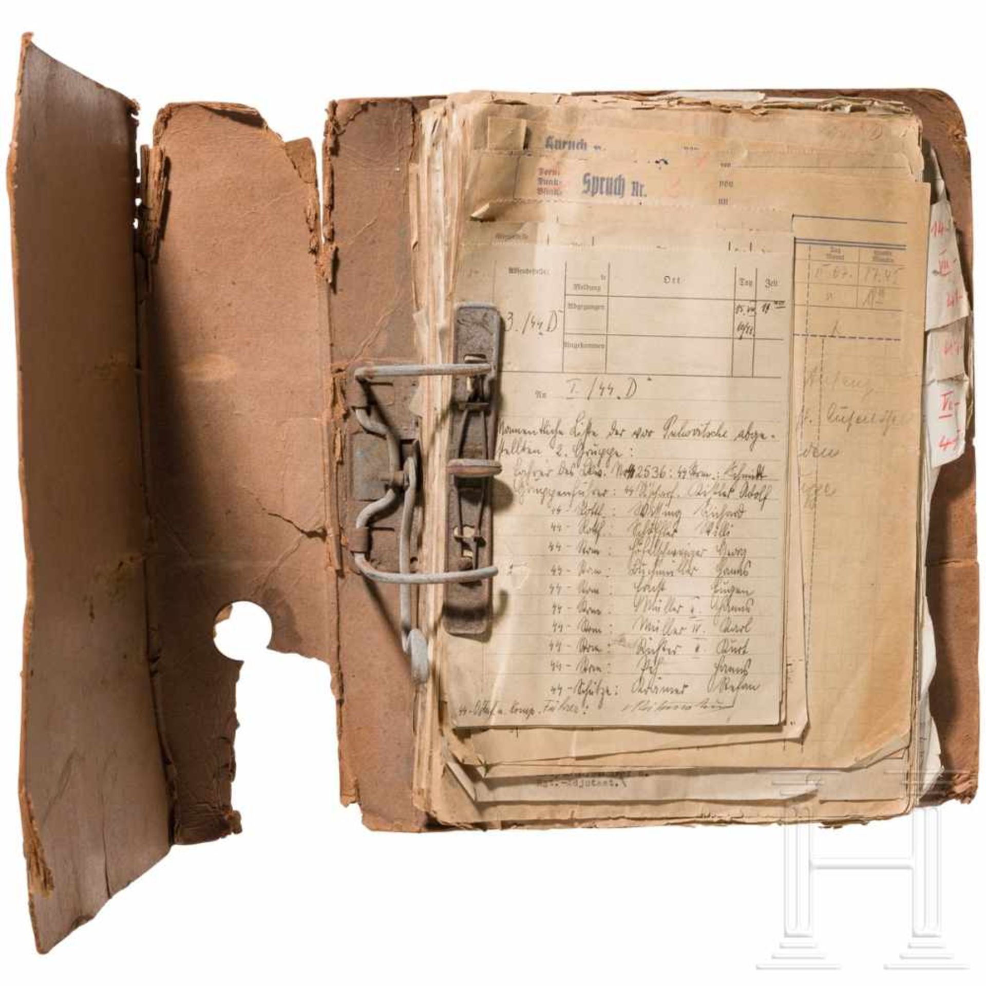 (Tr.) "Wartime journal documents for SS-Rgt. 'D' from 1. VII. 1941 to 15. VII. 1941"The documents - Bild 2 aus 4