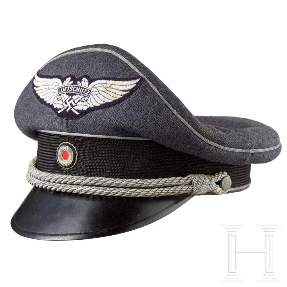 Schirmmütze für Führer des Sicherheits- und Hilfsdienstes (SHD)Luftwaffenblauer Gabardine mit