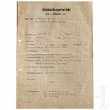 Konteradmiral Wilhelm Canaris - Autograph auf einem BeurteilungsberichtDoppelseitiger