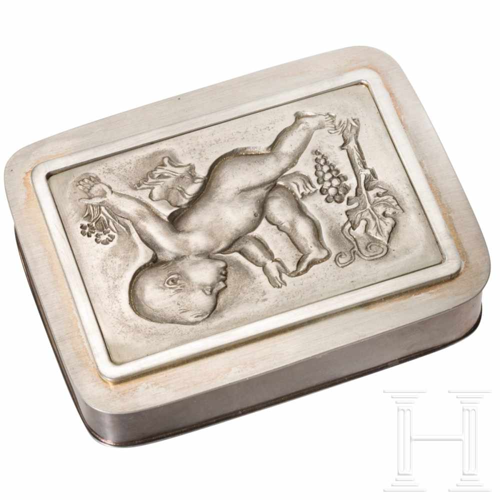 Edda Göring - silver lidded box on the occasion of Eddas birth on 2 June 1938Silberne Deckeldose mit - Image 2 of 4