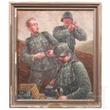 A painting "Breakup" as a gift for Lieutenant General Max Dennerlein, dated 1941Öl auf Leinwand,
