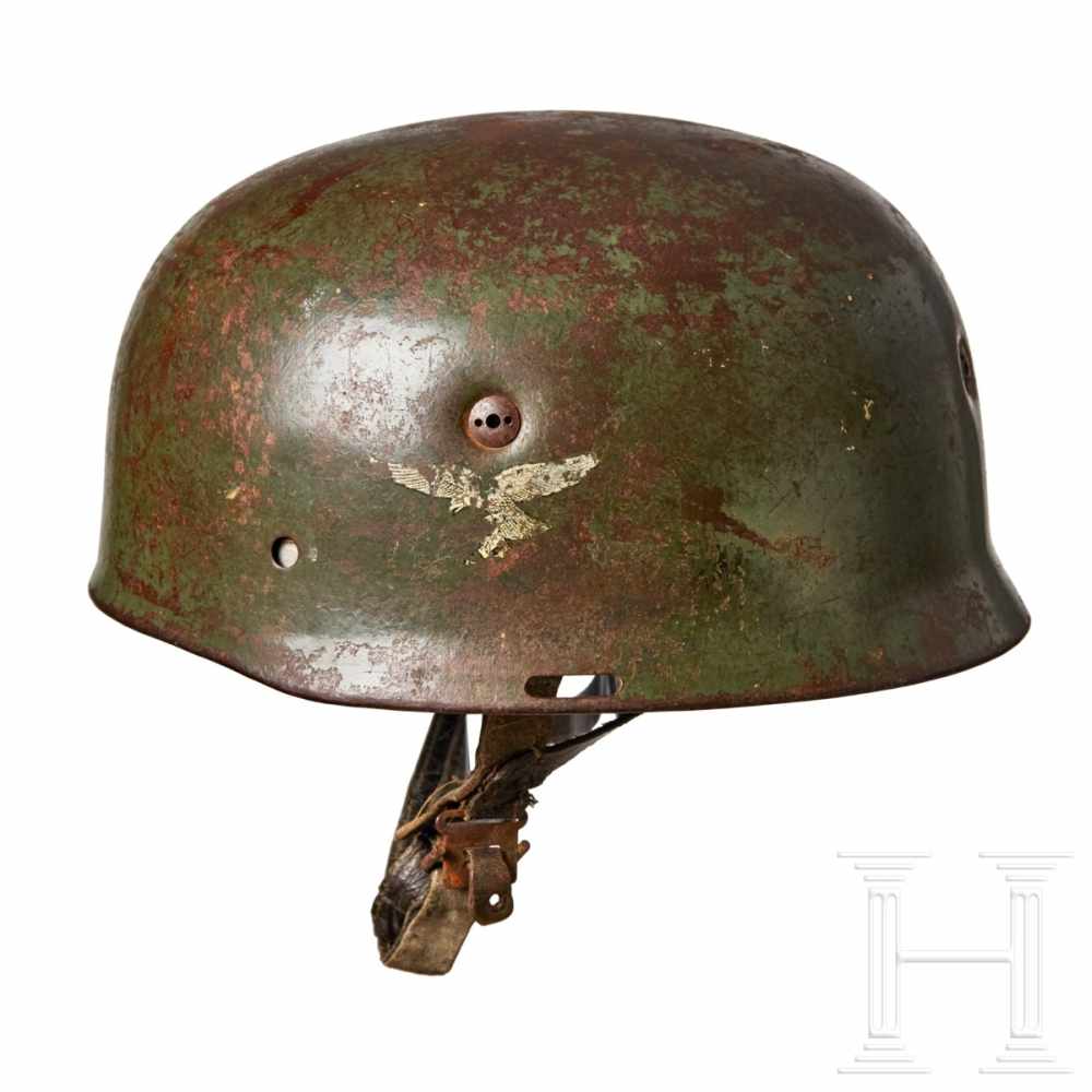 A double Decal Fallschirmjäger (paratrooper) Helmet1st model 1936 steel helmet, smooth field-grey - Image 2 of 13