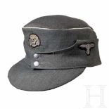 A Waffen SS Officer Field CapM43 style field-grey gabardine wool body, two-button front closure with