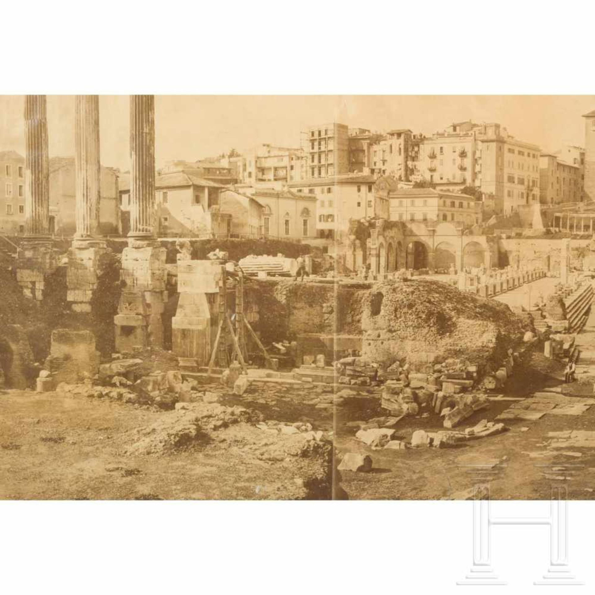 Großer Lichtdruck des Forum Romanum in Rom, Italien, um 1880 - Bild 4 aus 5