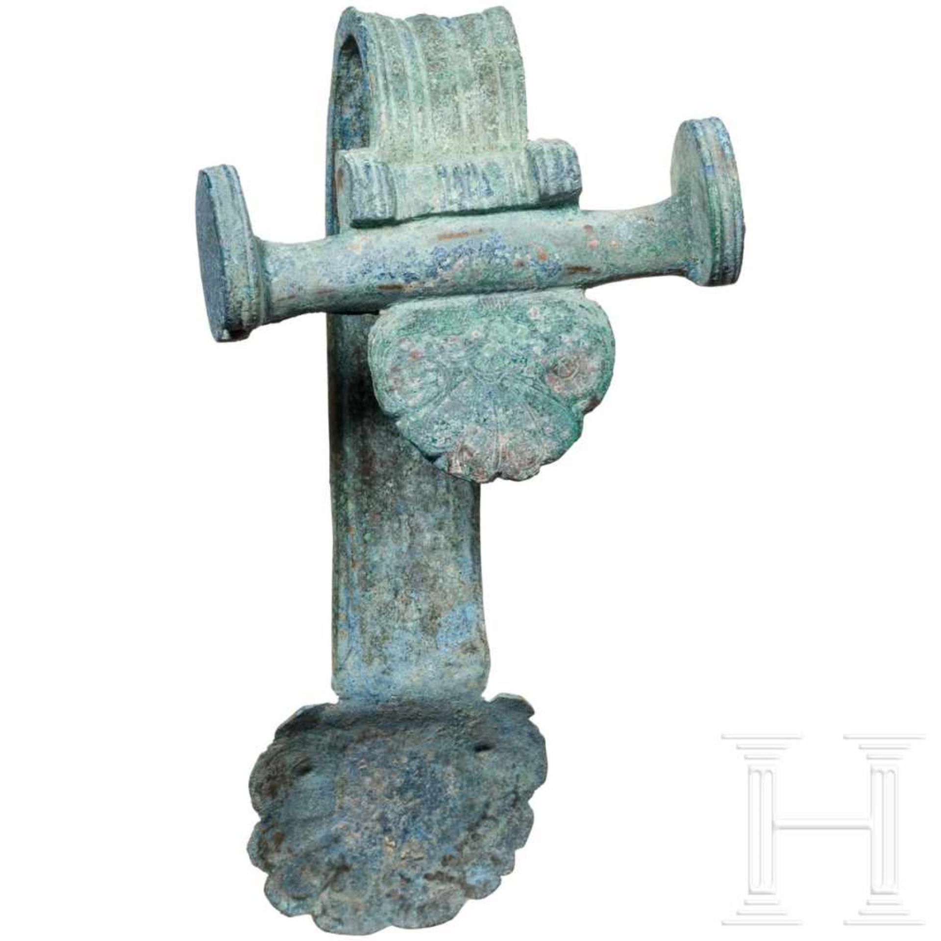 Henkelattasche eines Bronzegefäßes, Griechenland, 5. Jhdt. v. Chr. - Bild 5 aus 5