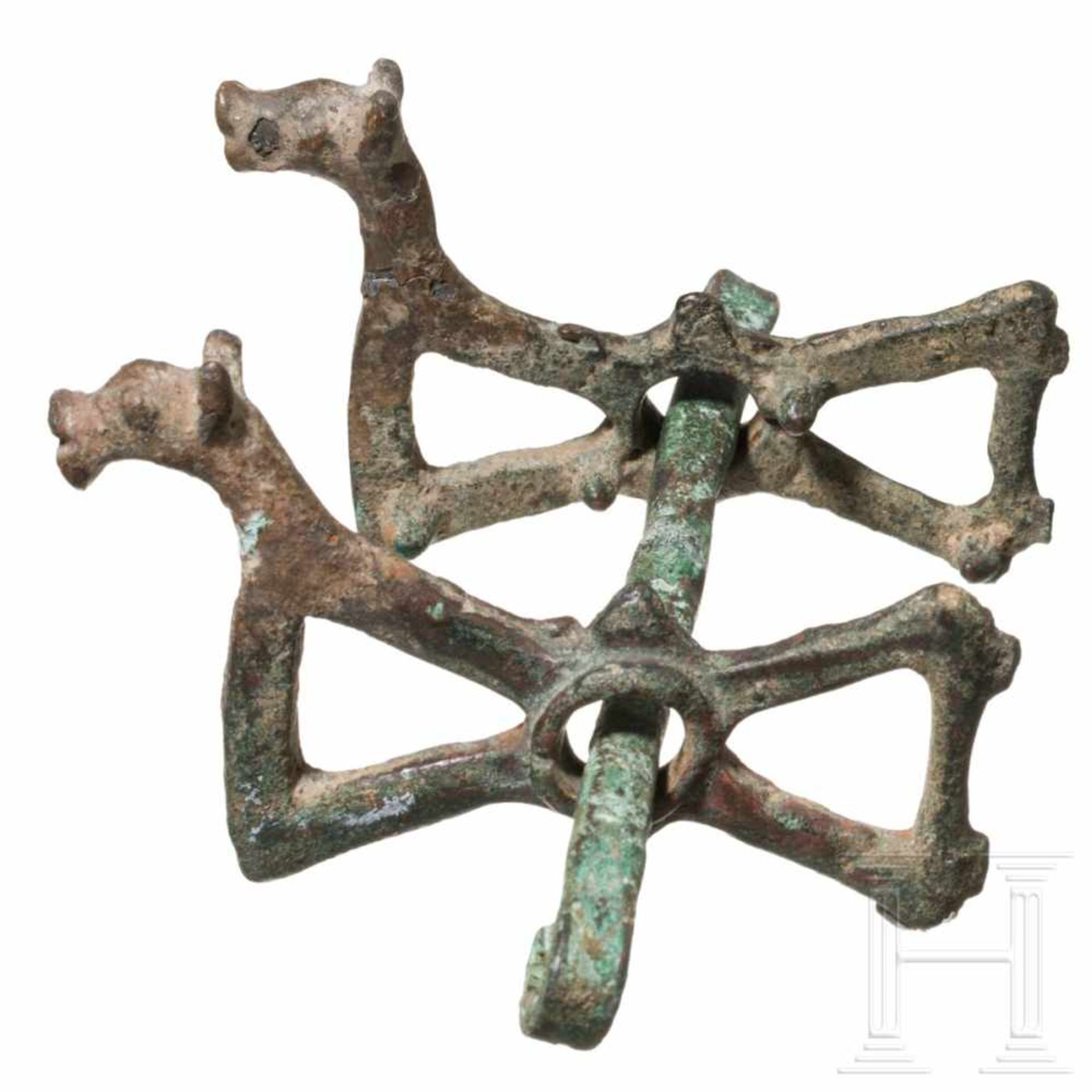 Figürlich gestaltete Trense, Bronze, Luristan, 10. Jhdt. v. Chr. - Bild 2 aus 2