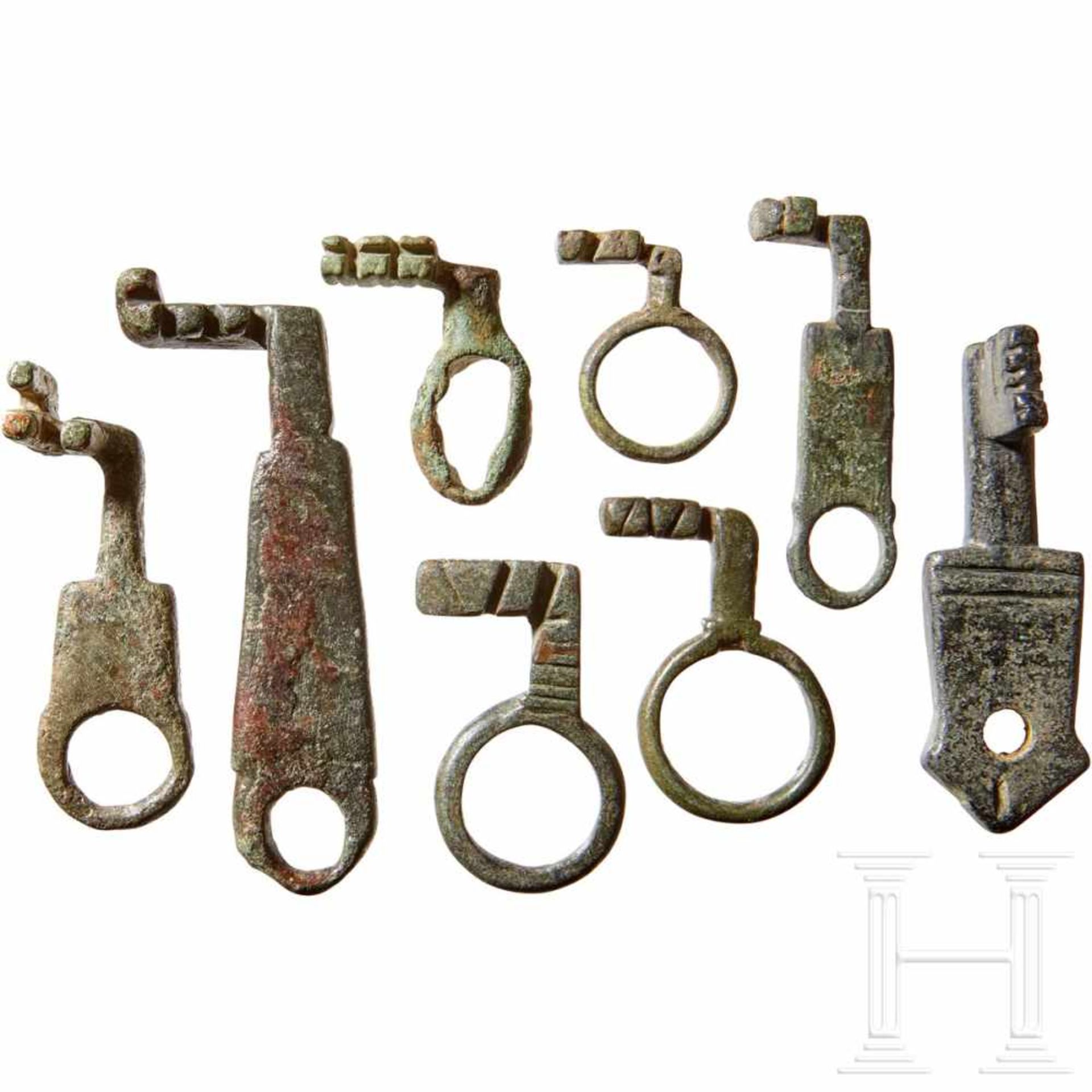 Acht Schlüssel, römisch, frühes Mittelalter - Bild 2 aus 2