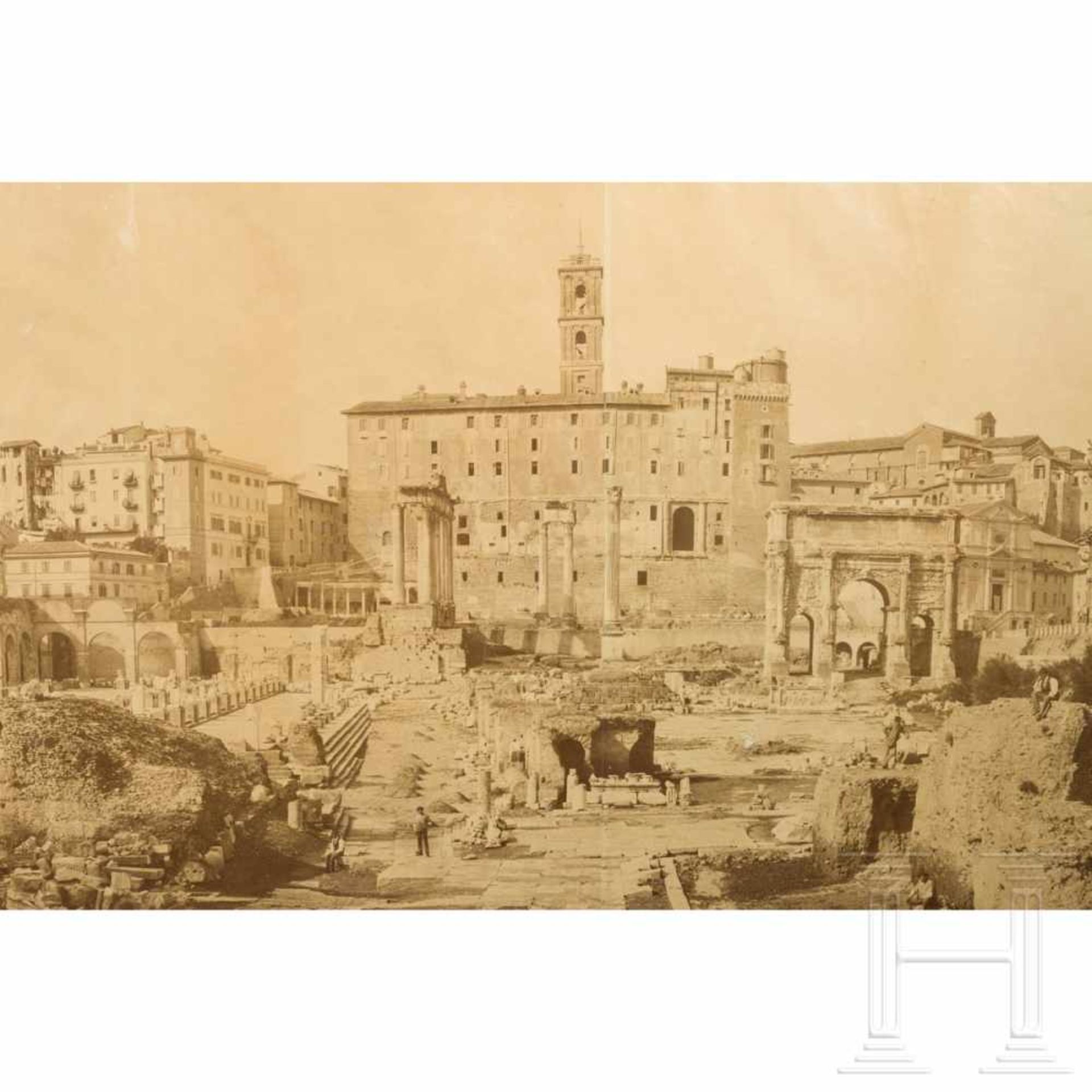 Großer Lichtdruck des Forum Romanum in Rom, Italien, um 1880 - Bild 3 aus 5