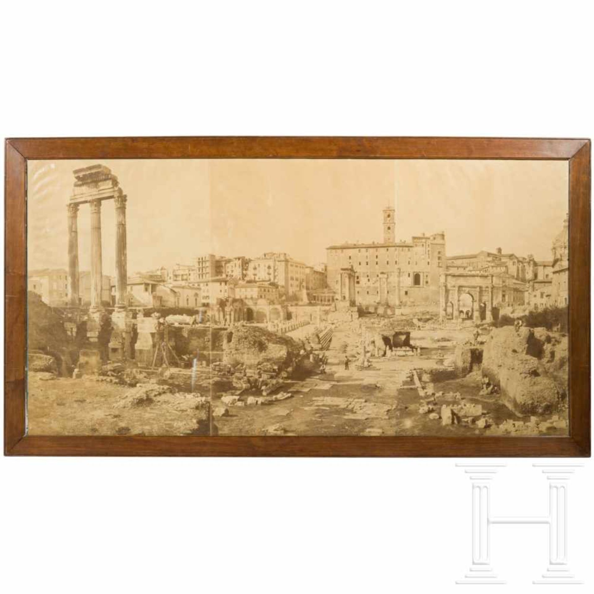 Großer Lichtdruck des Forum Romanum in Rom, Italien, um 1880