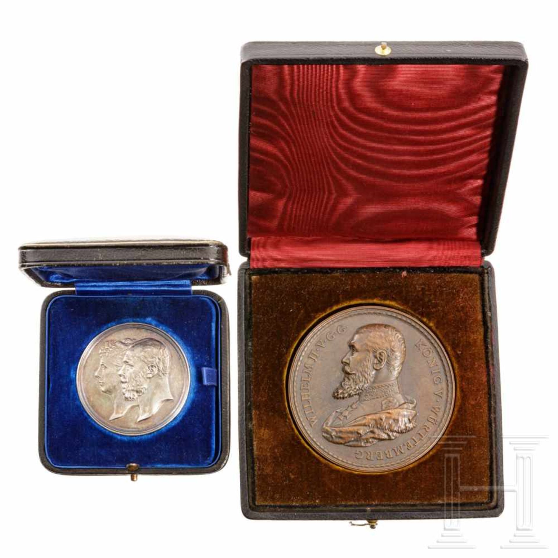 Zwei Medaillen, Preußen und Württemberg