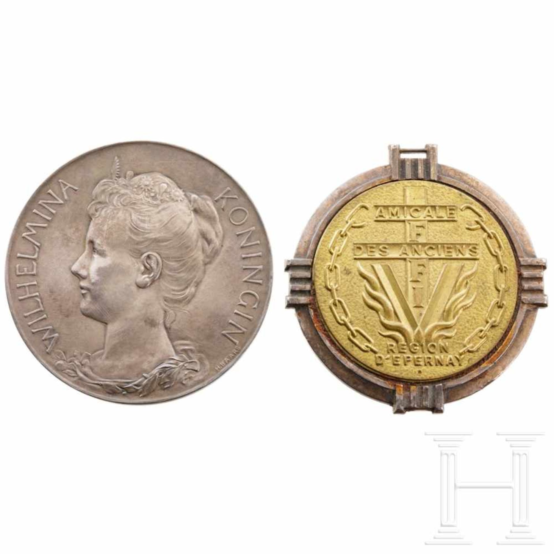 Silbermedaille auf Wilhelmina, Königin der Niederlande (1890 - 1948), Niederlande - Bild 2 aus 3