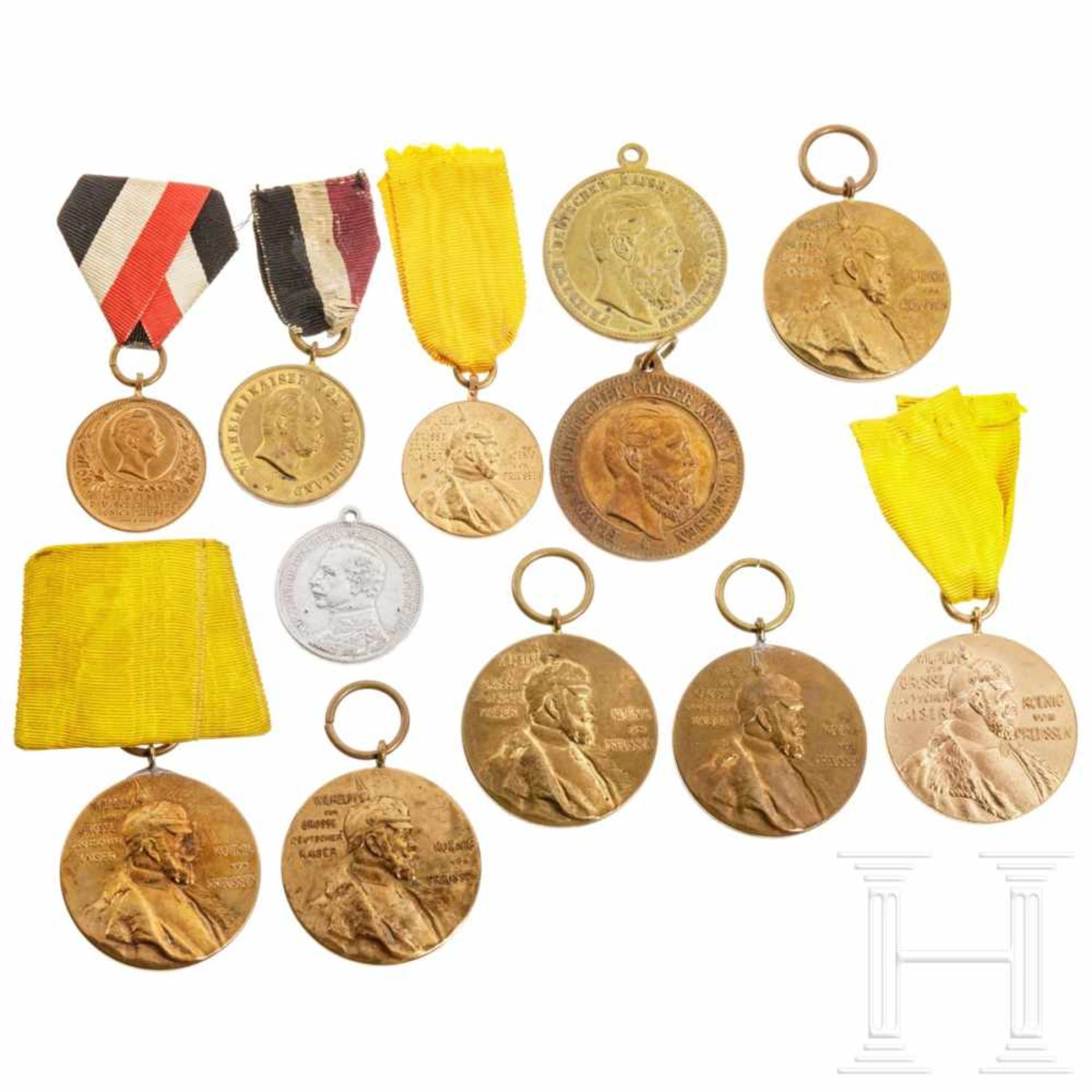 Sammlung 12 Medaillen, Preußen, um 1900
