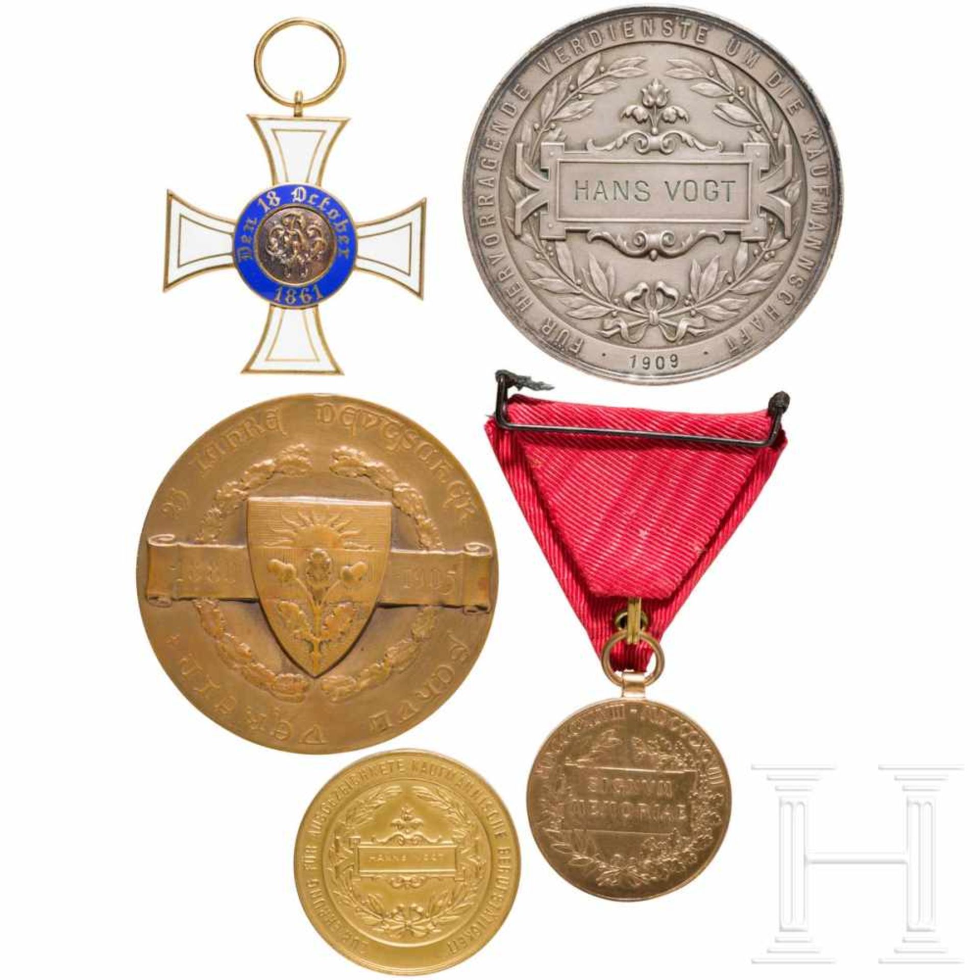 Preußischer Kronenorden 3. Klasse im Etui und weitere Auszeichnungen - Bild 4 aus 5