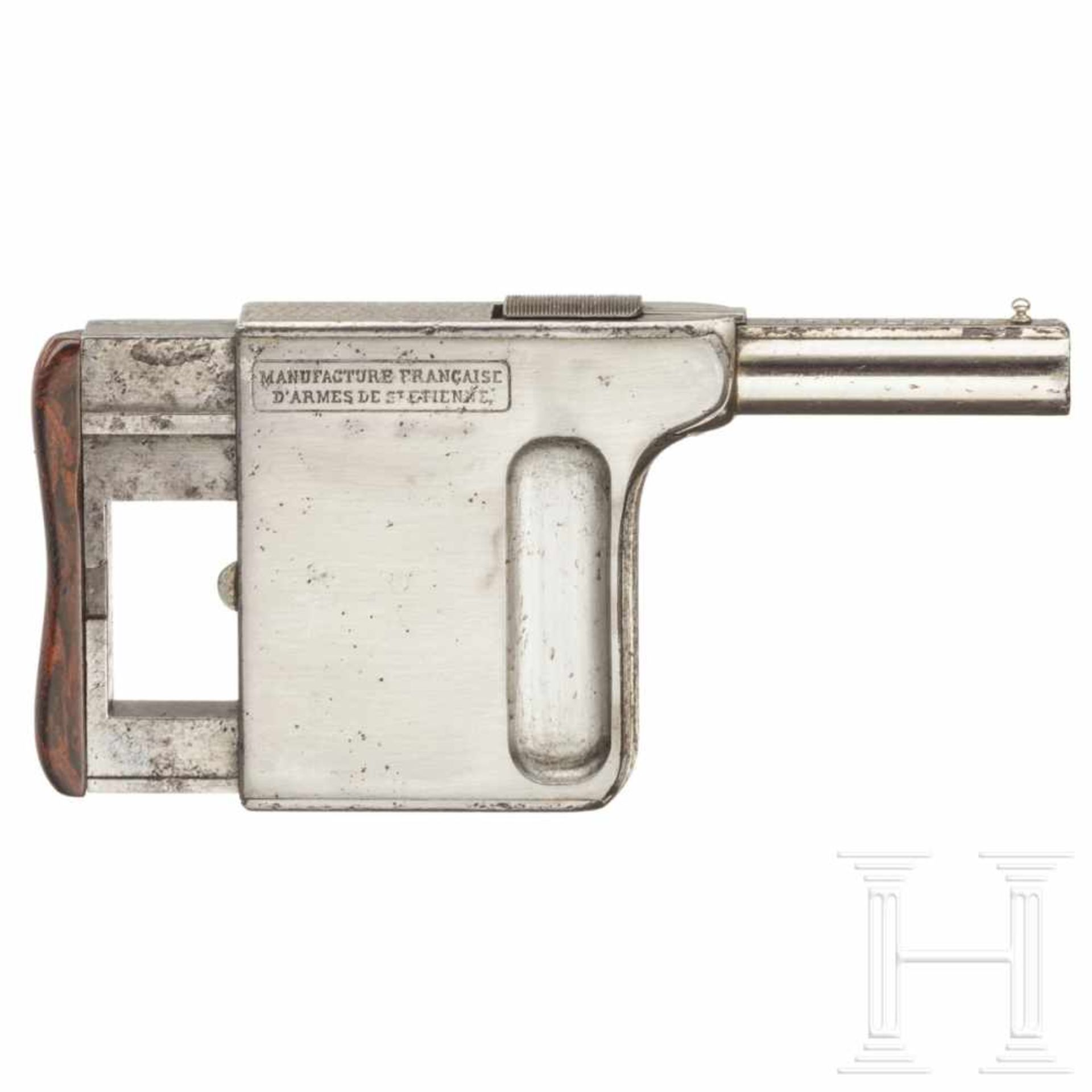 Mitrailleuse-Handdruckpistole, St. Étienne, Frankreich, ca. 1895 - Bild 2 aus 3