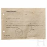 Zwei Dokumente des Nachtjagdfliegers Ludwig Becker 1942 mit OU Helmut Lents bzw. Kurt-Bertram von