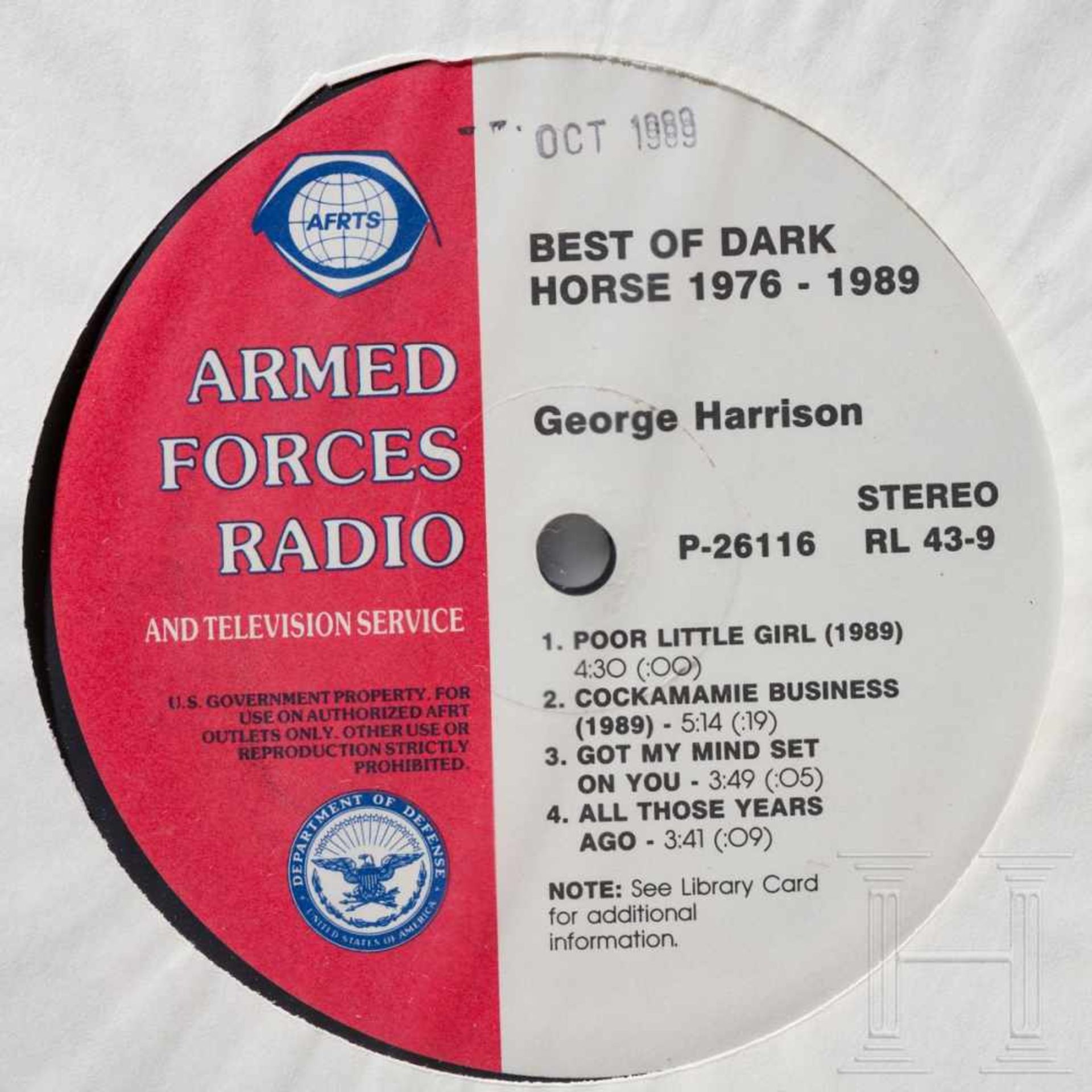 Neun Schallplatten der AFRTS (Armed Forces Radio & Television Service) - Beatles und weitere - Bild 6 aus 10