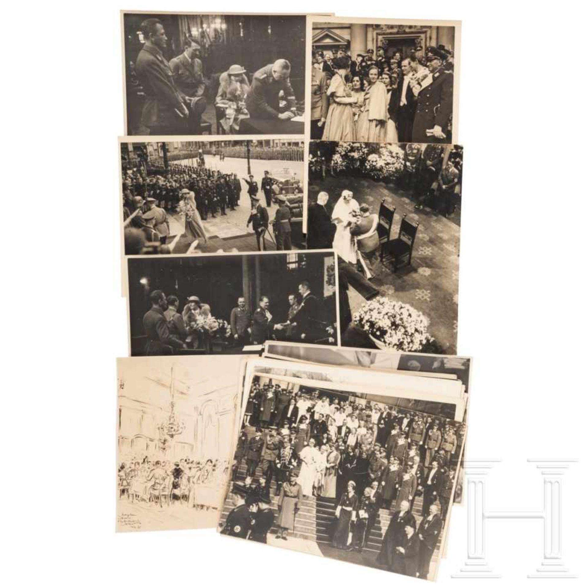 21 Fotos der Hochzeit von Hermann und Emmy Göring am 10. April 1935 - Bild 2 aus 2