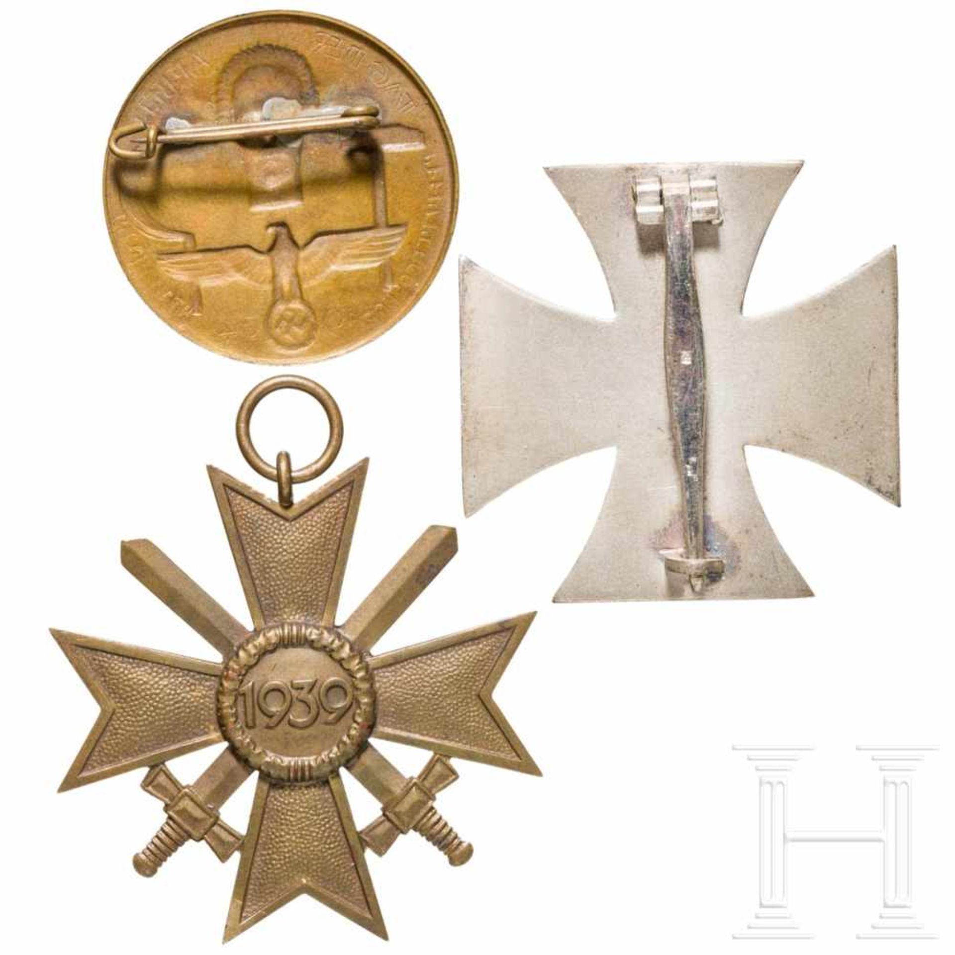 Eisernes Kreuz 1. Klasse 1939 im Etui, Dolch Luftwaffe, fünf Bücher, zwei Abzeichen - Bild 4 aus 4