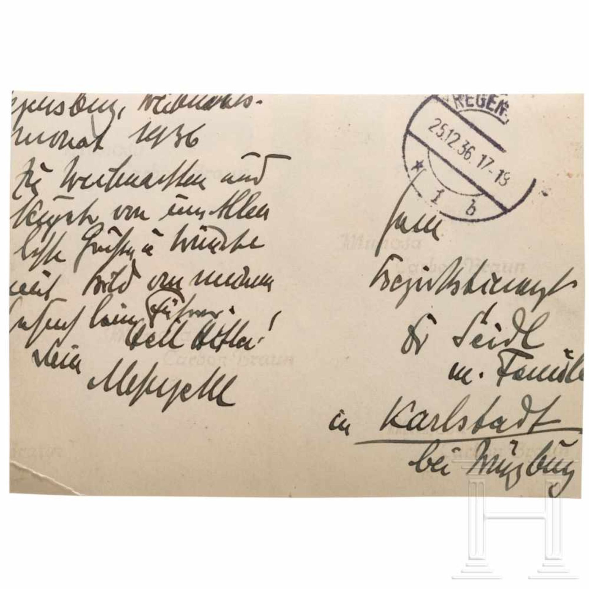 Adolf Hitler - Unterschrift auf Fotografie