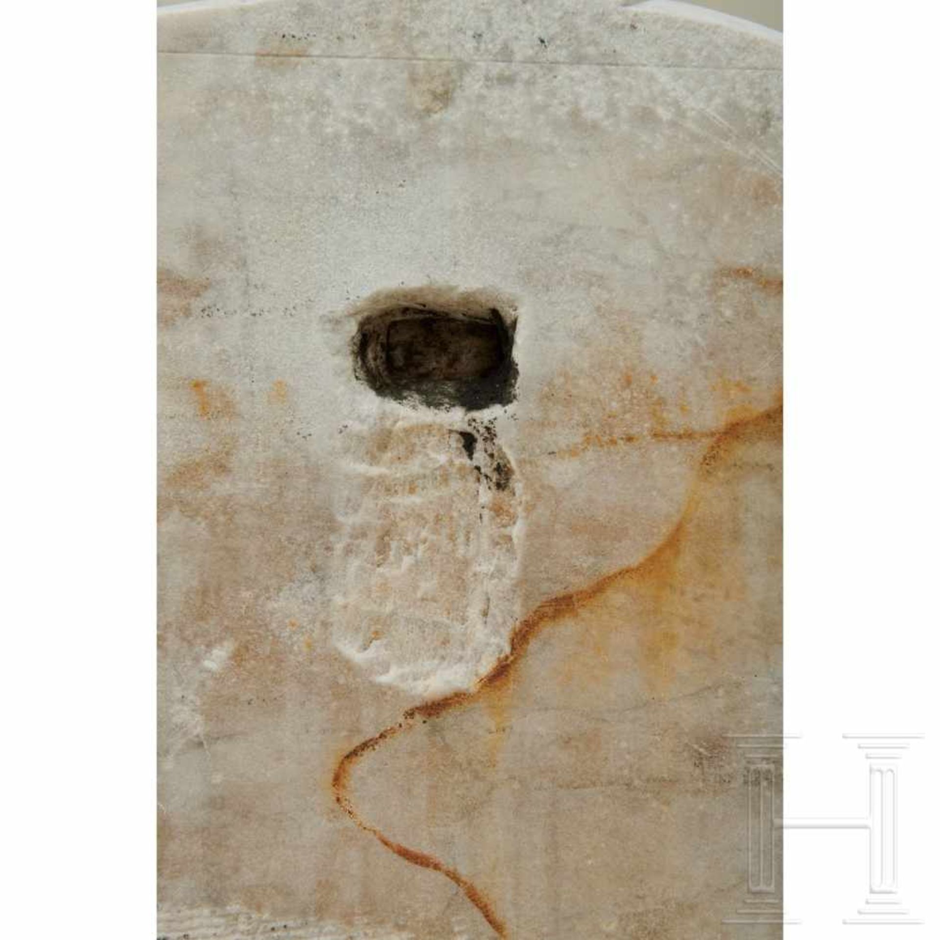 Großer Wappenschild aus weißem Marmor, Italien, 19. Jhdt. - Bild 10 aus 10