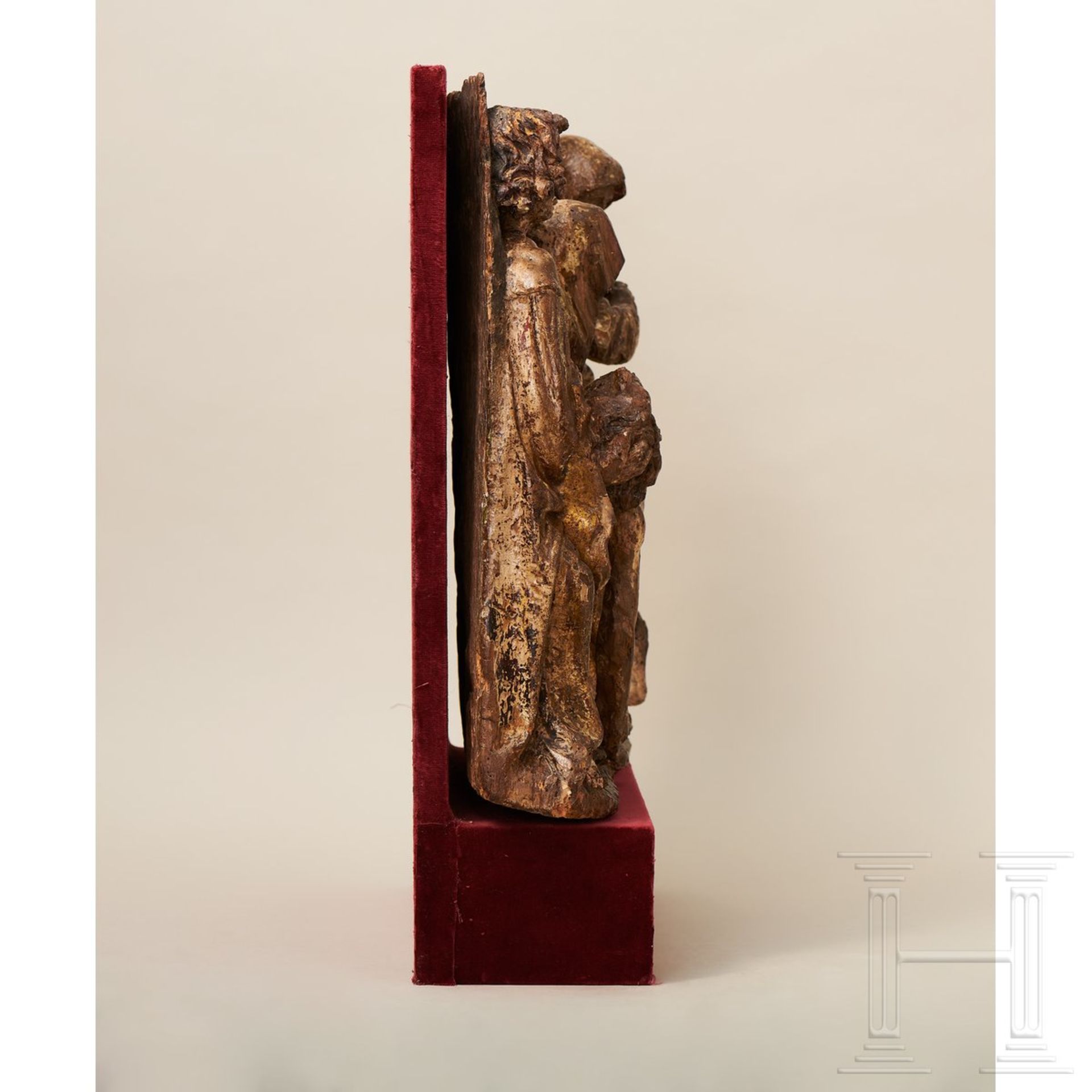 Relieftafel mit Darstellung der Beweinung Christi, flämisch, spätes 15. Jhdt. - Bild 2 aus 14