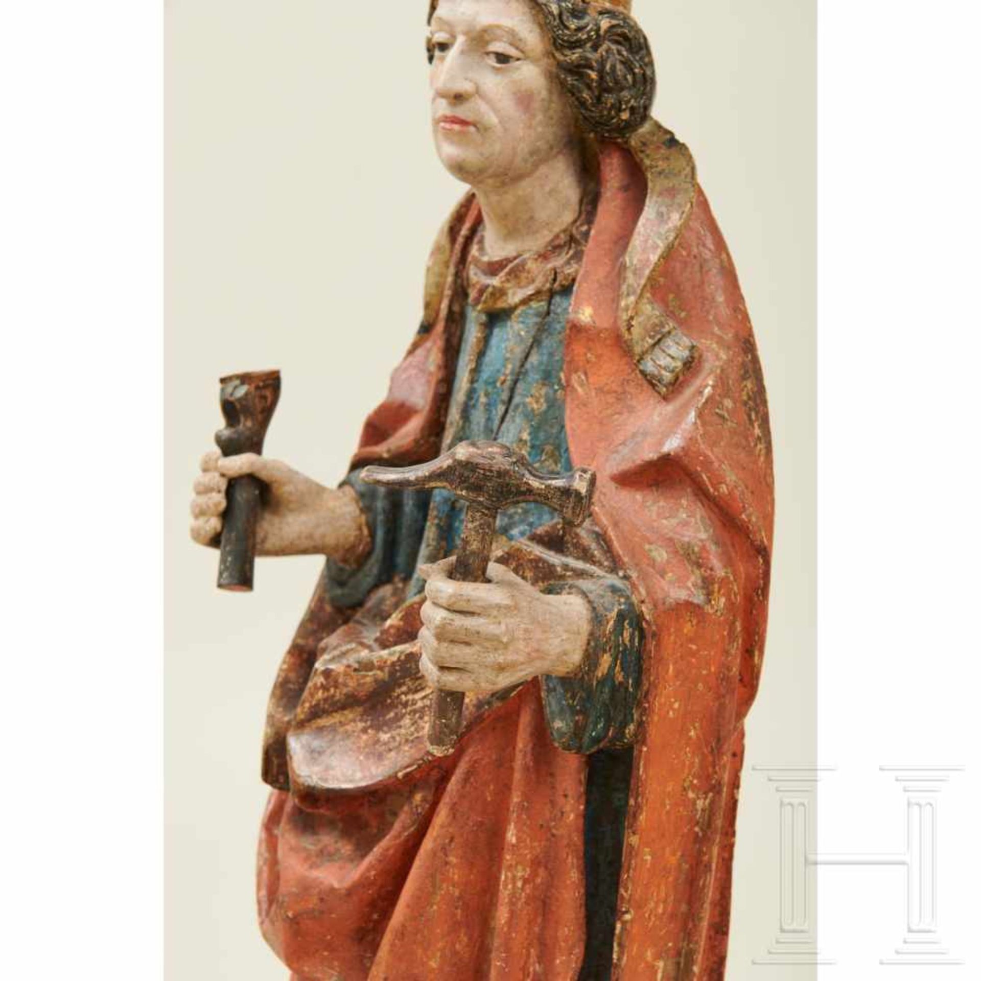 Skulptur des Heiligen Eligius, 1480 - 1500 - Bild 7 aus 10