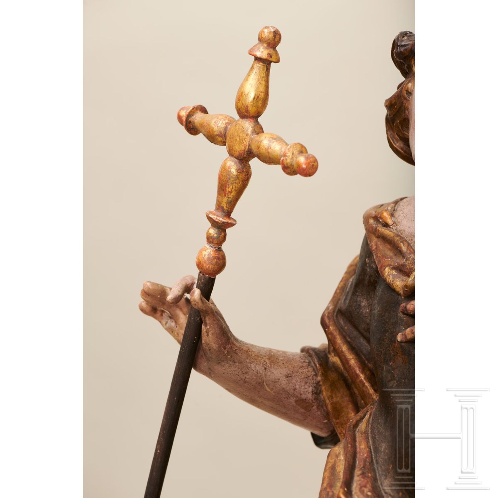 Skulptur des Heiligen Michaels, Werkstatt Lorenz Luidl, Landsberg am Lech, 2. Hälfte 17. Jhdt. - Bild 6 aus 8