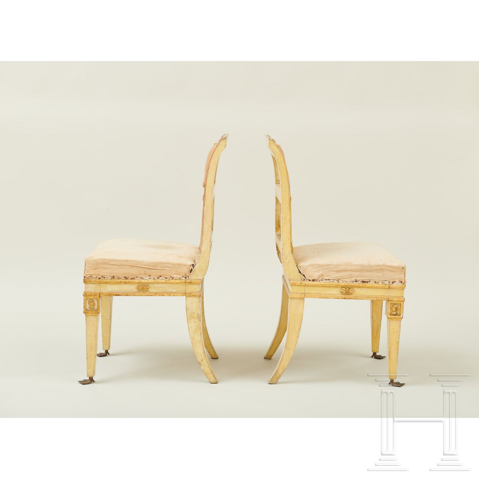 Ein Paar klassizistische Stühle, Lucca, um 1800 - Image 11 of 16