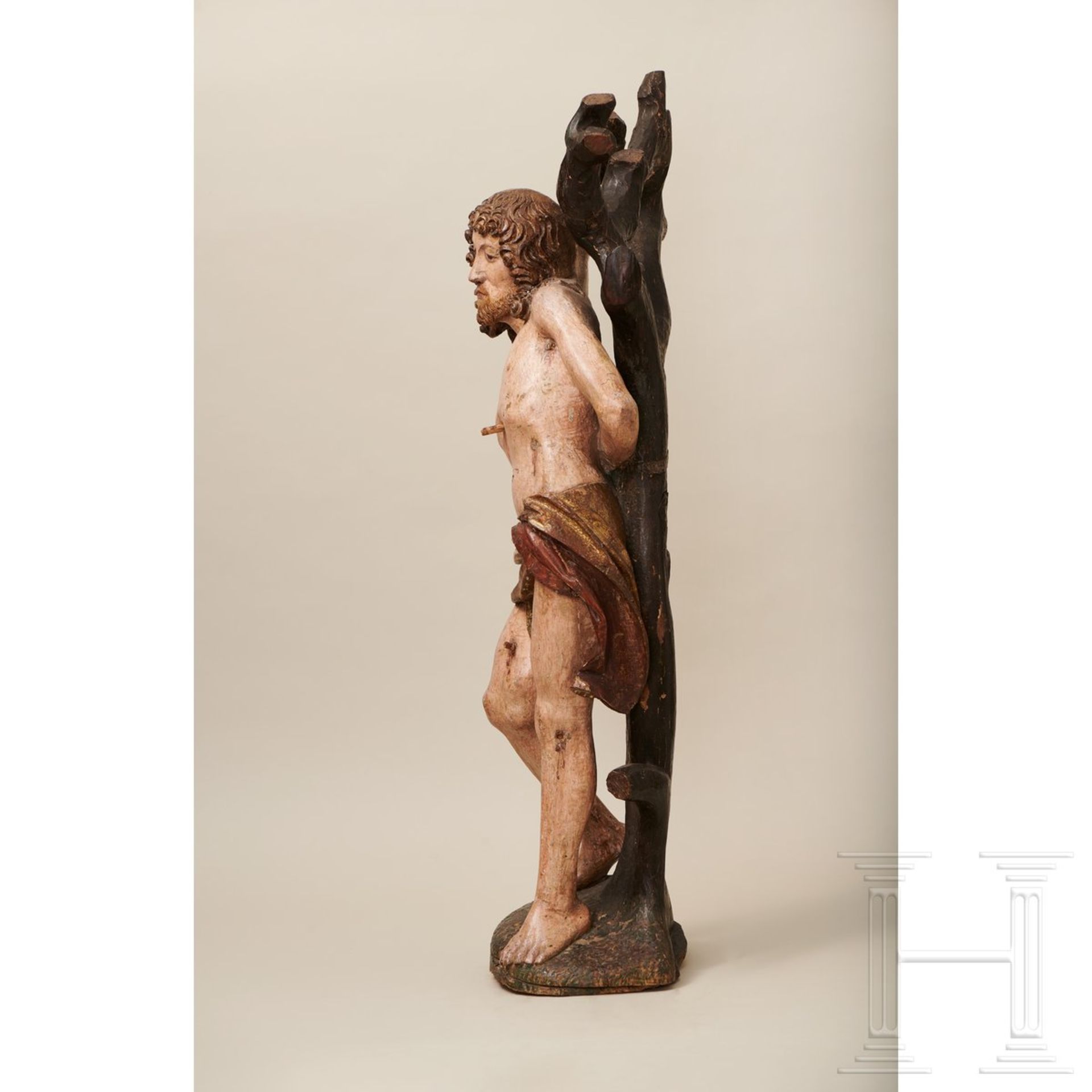 Skulptur des Heiligen Sebastians, Schwaben, um 1520 - Bild 3 aus 10