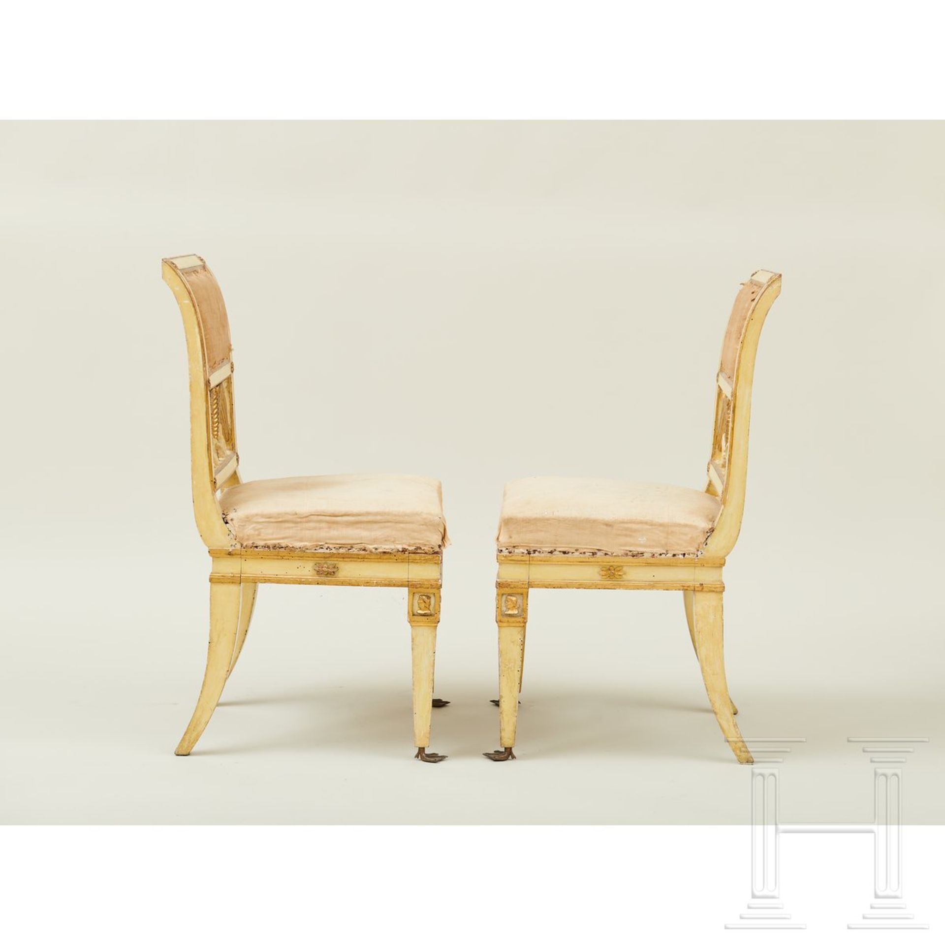 Ein Paar klassizistische Stühle, Lucca, um 1800 - Image 9 of 16