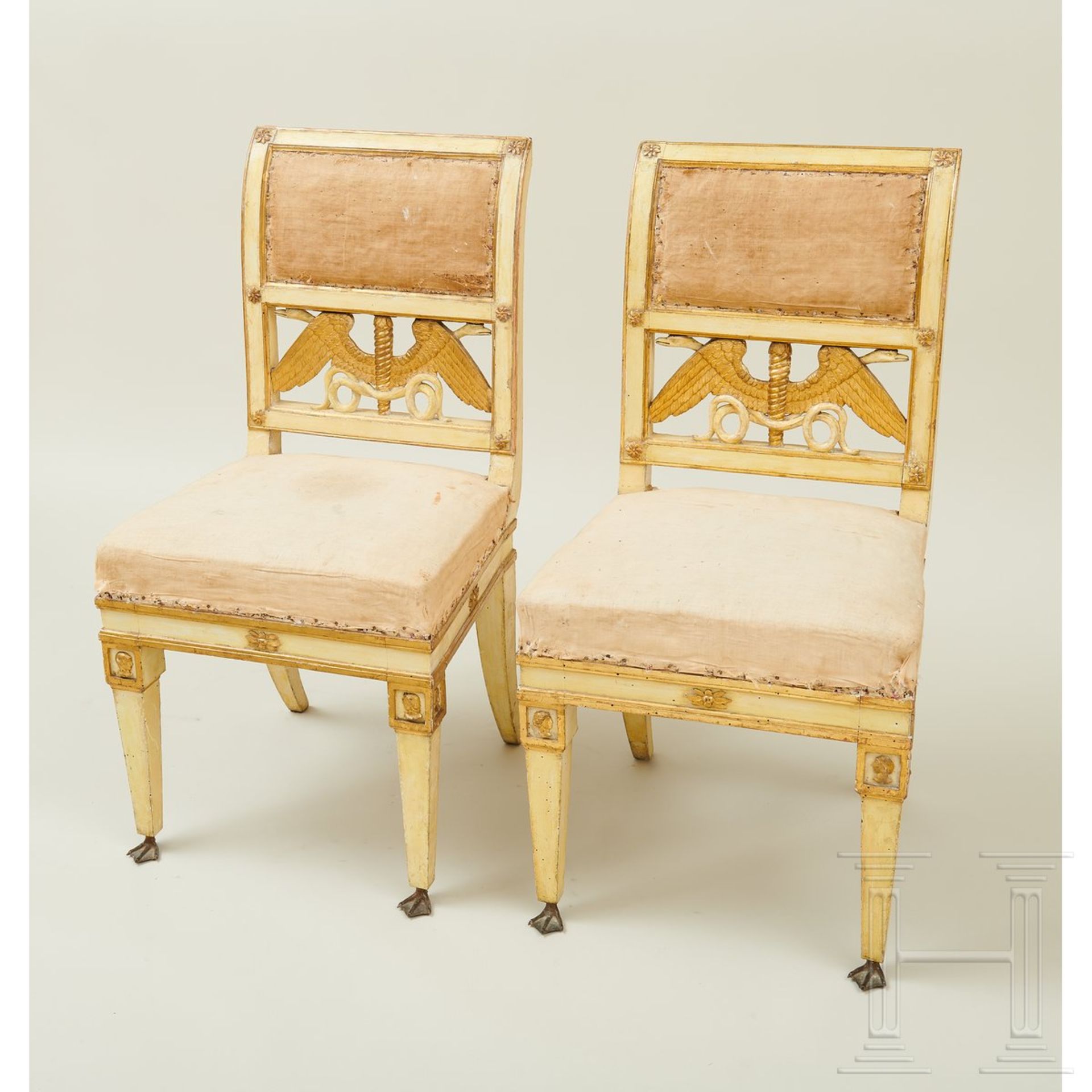 Ein Paar klassizistische Stühle, Lucca, um 1800 - Image 12 of 16