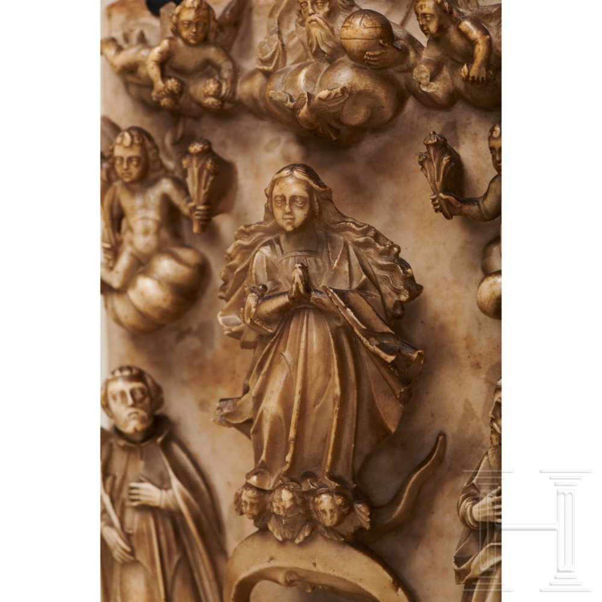 Herausragendes Alabaster-Relief, Spanien, 16. Jhdt, - Bild 9 aus 13