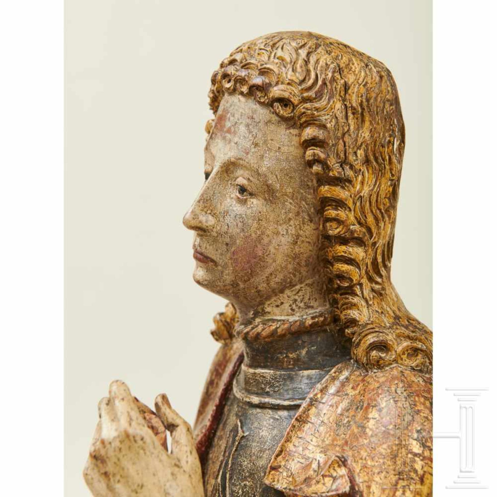 Skulptur des Heiligen Florians, süddeutsch, 2. Hälfte 15. Jhdt. - Bild 8 aus 12