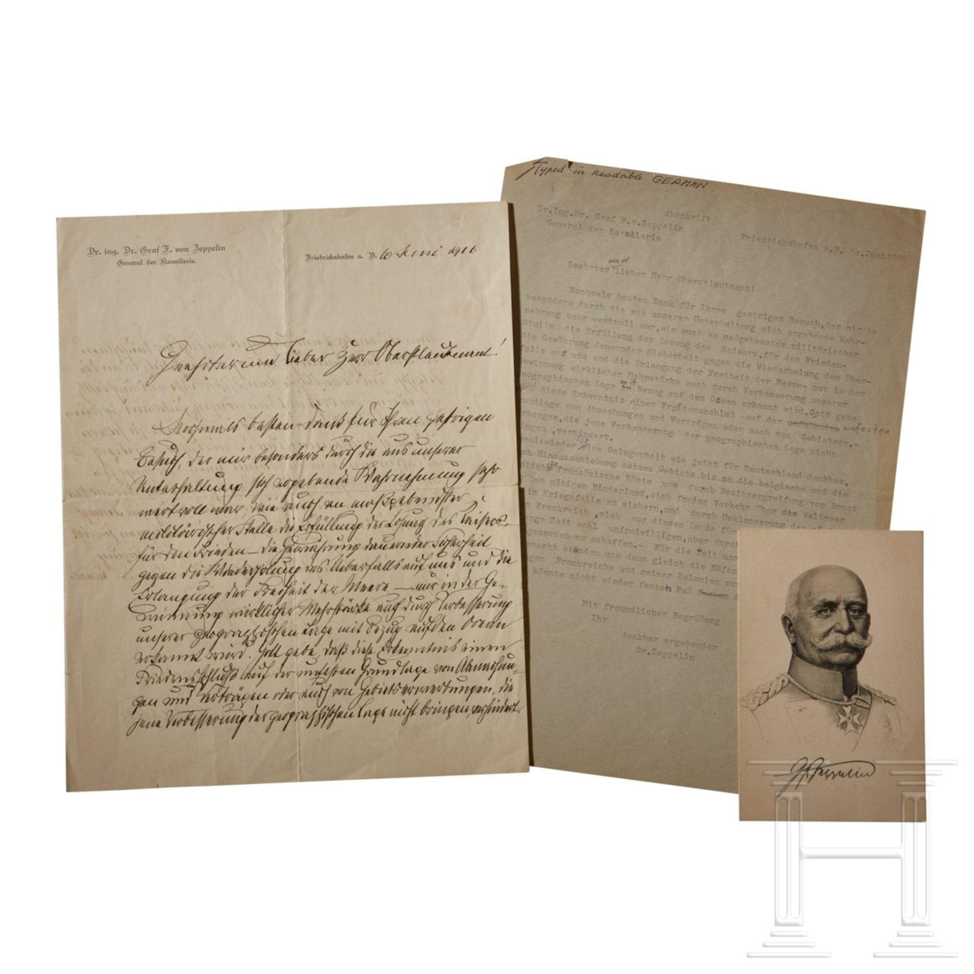 Brief des Grafen Zeppelin mit dem Vorschlag einer Annexion von Belgien und Nordfrankreich - Bild 4 aus 7